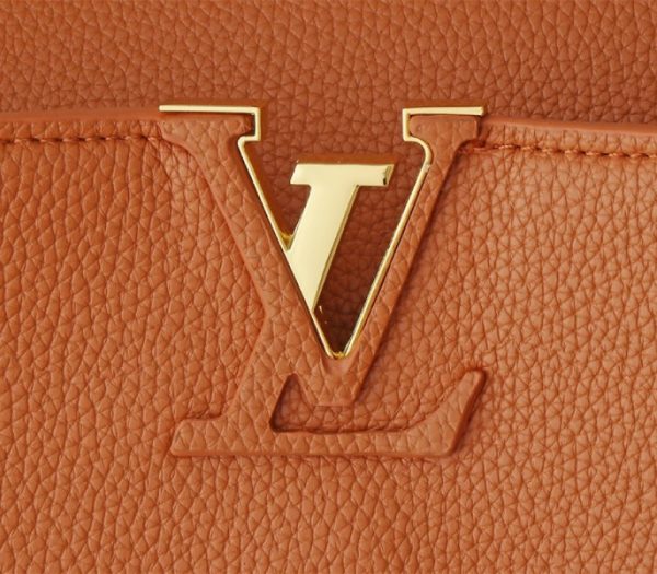 Replica Louis Vuitton Capucines GM Souple Handbag In Cognac Brown - Image 7