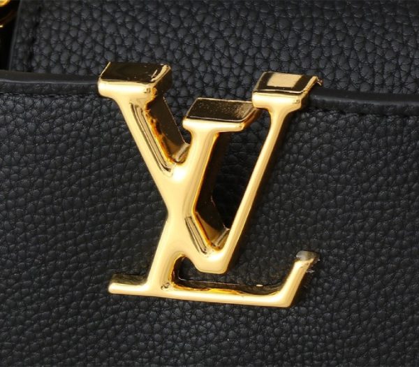 Replica Louis Vuitton Capucines Mini Capucines Handbag In Black - Image 8