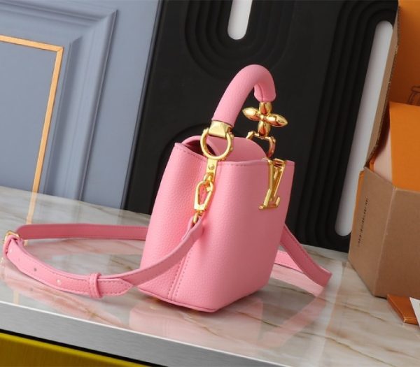 Replica Louis Vuitton Capucines Mini Capucines Handbag In Pink - Image 3