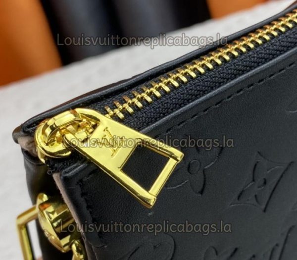 Replica Louis Vuitton Coussin PM Bag In Black With Jacquard Strap - Image 8