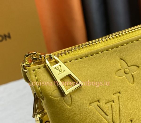 Replica Louis Vuitton Coussin PM Bag In Yellow With Jacquard Strap - Image 8