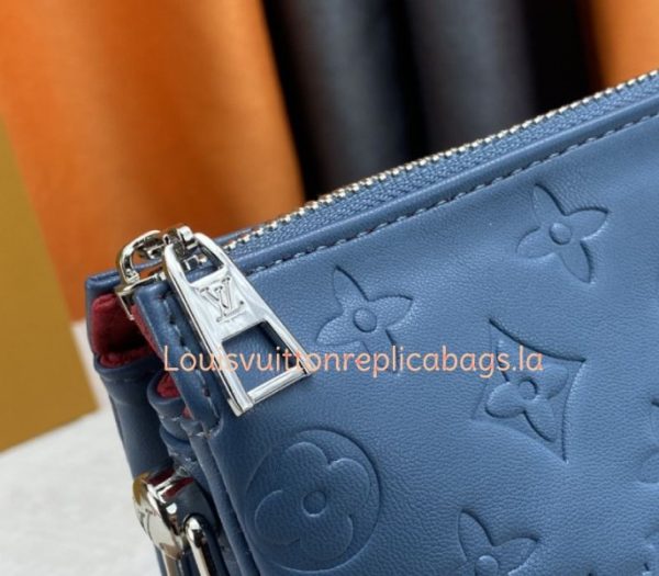 Replica Louis Vuitton Coussin PM Bag In Turquoise Blue With Jacquard Strap - Image 8