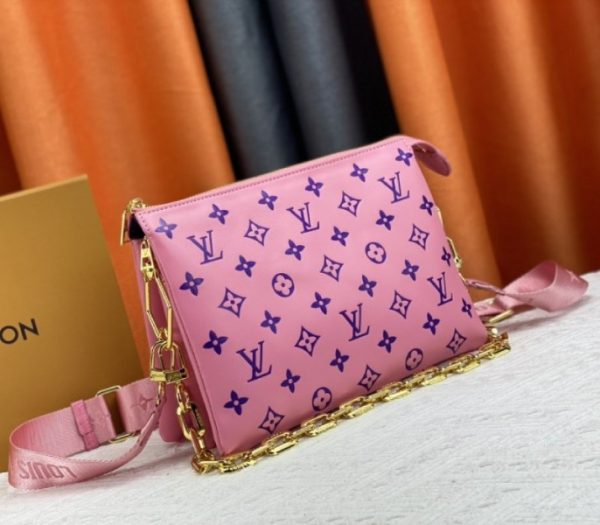 Replica Louis Vuitton Coussin PM Bag In Pink And Purple With Jacquard Strap - Image 2