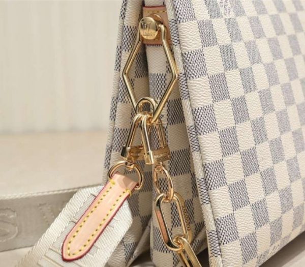 Replica Louis Vuitton Damier Azur Coussin PM Bag With Jacquard Strap - Image 9