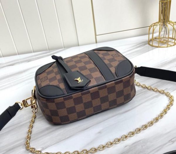 Replica Louis Vuitton Damier Ebene Canvas Valisette Souple BB In Black - Image 4