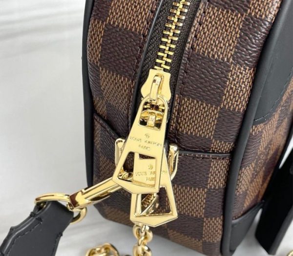 Replica Louis Vuitton Damier Ebene Canvas Valisette Souple BB In Black - Image 8