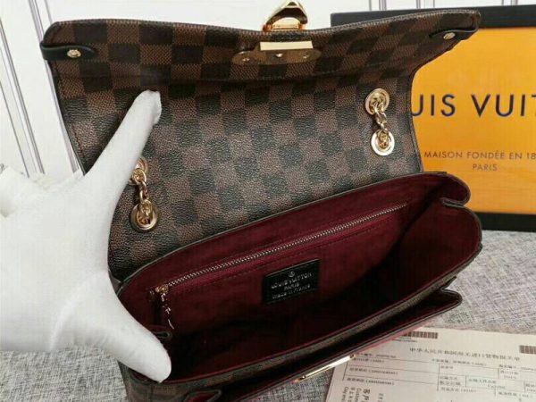 Replica Louis Vuitton Damier Ebene Canvas Vavin PM Bag In Bordeaux Red - Image 5