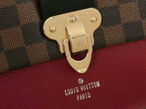 Replica Louis Vuitton Damier Ebene Canvas Vavin PM Bag In Bordeaux Red - Image 7