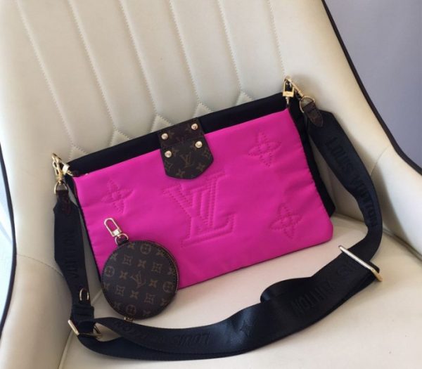 Replica Louis Vuitton Econyl Regenerated Nylon Maxi Multi Pochette Accessoires In Black And Fuchsia - Image 2