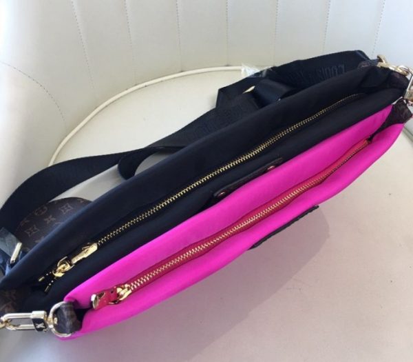 Replica Louis Vuitton Econyl Regenerated Nylon Maxi Multi Pochette Accessoires In Black And Fuchsia - Image 5