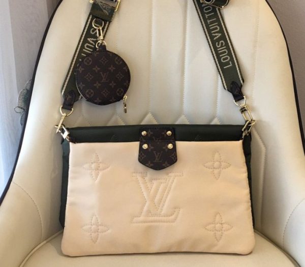 Replica Louis Vuitton Econyl Regenerated Nylon Maxi Multi Pochette Accessoires In Khaki And Beige - Image 3