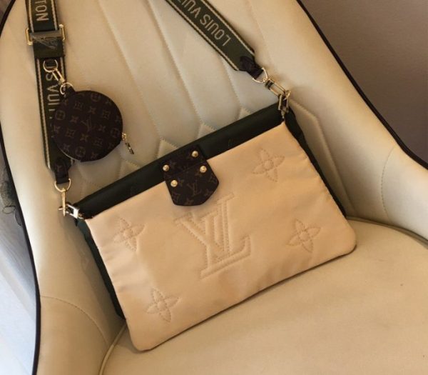 Replica Louis Vuitton Econyl Regenerated Nylon Maxi Multi Pochette Accessoires In Khaki And Beige - Image 4