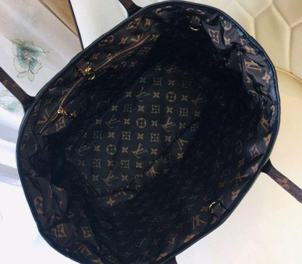 Replica Louis Vuitton Econyl Regenerated Nylon Neverfull MM Tote In Black - Image 9