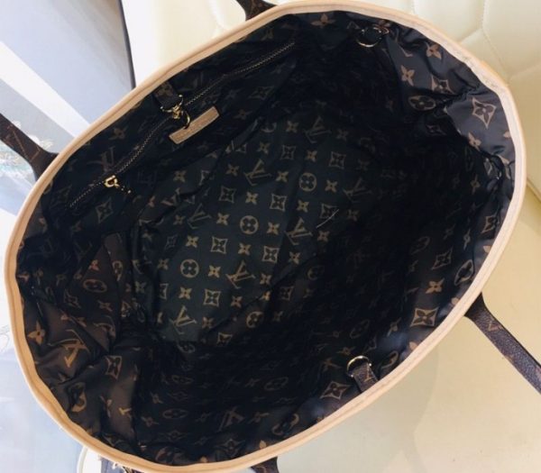 Replica Louis Vuitton Econyl Regenerated Nylon Neverfull MM Tote In Cream - Image 9