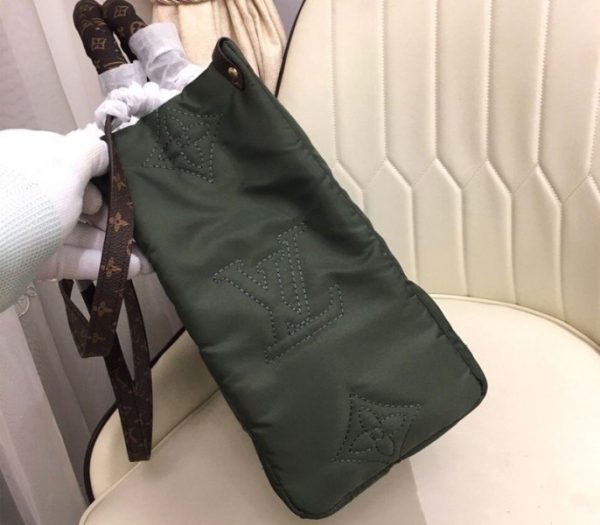 Replica Louis Vuitton Econyl Regenerated Nylon Onthego GM Tote In Khaki Green - Image 6