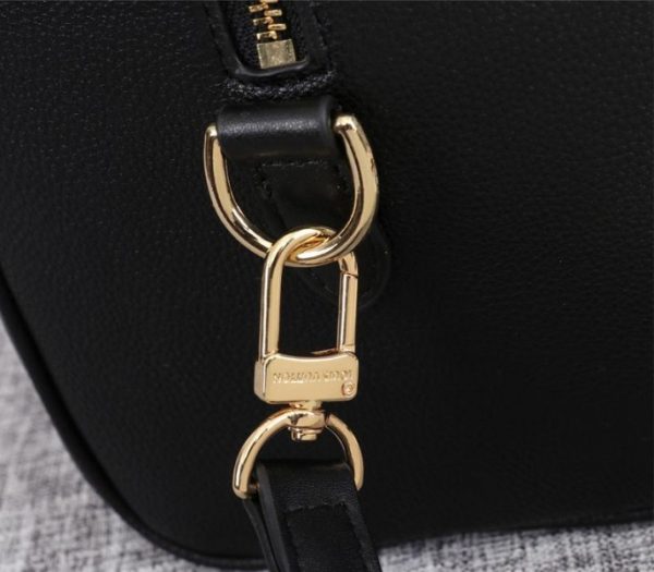 Replica Louis Vuitton Monogram Empreinte Leather Speedy Bandouliere 25 Handbag In Black - Image 9