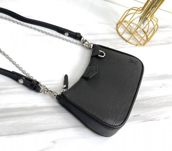 Replica Louis Vuitton Epi Leather Easy Pouch On Strap In Black - Image 4