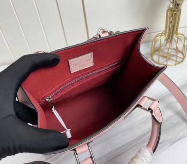 Replica Louis Vuitton Epi Leather Sac Plat BB Carryall Handbag In Rose Ballerine Pink - Image 6