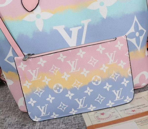 Replica Louis Vuitton Seasonal Escale Neverfull MM Tote In Pastel Pink - Image 9