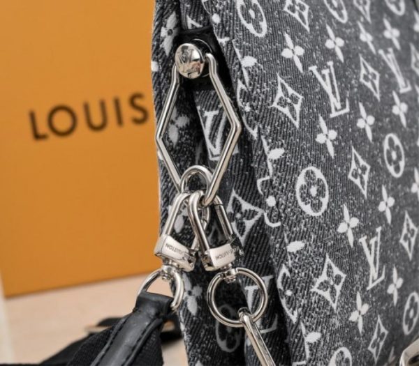 Replica Louis Vuitton Jacquard Denim Coussin PM Bag In Black - Image 9