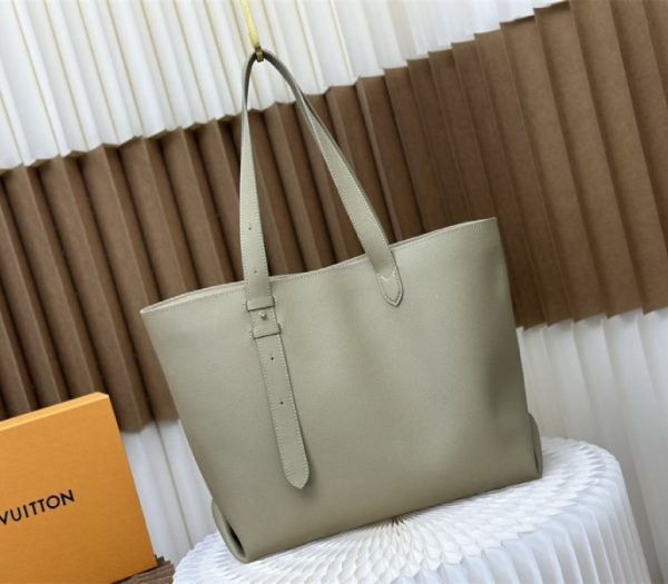 Replica Louis Vuitton Low Key Cabas MM Bag In Limestone Gray - Image 2