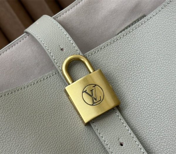 Replica Louis Vuitton Low Key Cabas MM Bag In Limestone Gray - Image 8