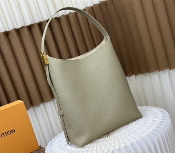 Replica Louis Vuitton Low Key MM Hobo In Limestone Gray - Image 2