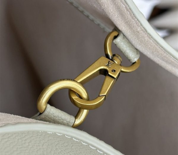 Replica Louis Vuitton Low Key MM Hobo In Limestone Gray - Image 9