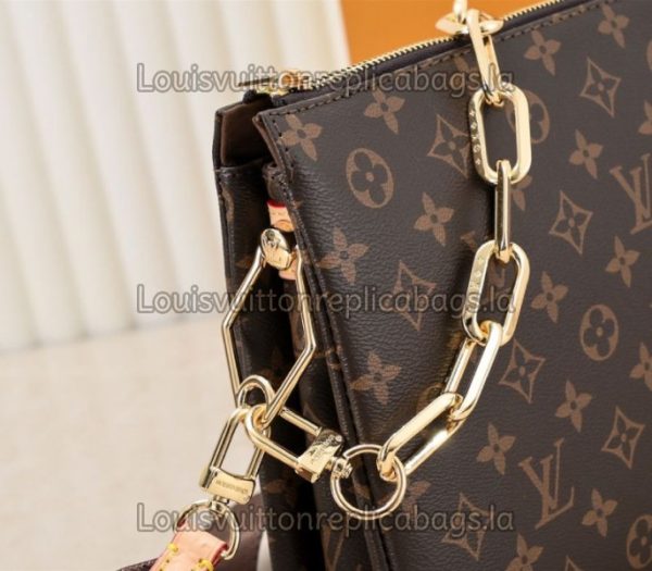 Replica Louis Vuitton Monogram Canvas Coussin MM Bag With Jacquard Strap - Image 6