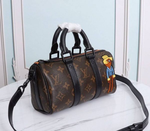 Replica Louis Vuitton Monogram Canvas Mens Zoooom With Friends Nano Keepall Travel Bag - Image 2