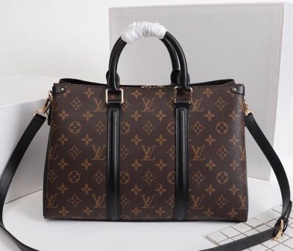 Replica Louis Vuitton Monogram Canvas Soufflot MM Bag In Black - Image 3