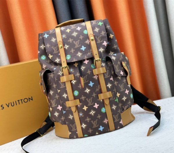 Replica Louis Vuitton Monogram Craggy Christopher MM Backpack In Chocolate