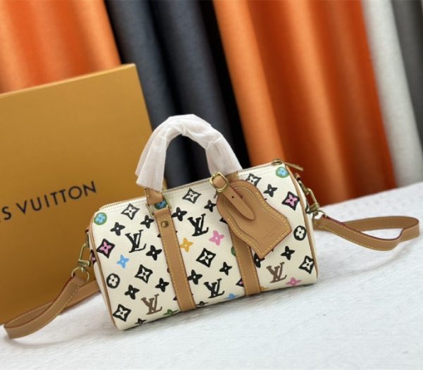 Replica Louis Vuitton Monogram Craggy Keepall Travel 25 Bag In Vanilla