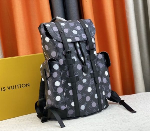 Replica Louis Vuitton X YK Monogram Eclipse Christopher Backpack - Image 2