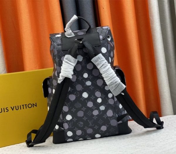 Replica Louis Vuitton X YK Monogram Eclipse Christopher Backpack - Image 3