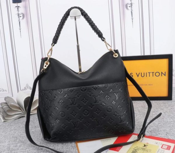 Replica Louis Vuitton Monogram Empreinte Leather Maida Hobo In Black - Image 3