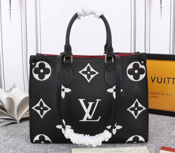 Replica Louis Vuitton Monogram Empreinte OnTheGo MM Tote In Black