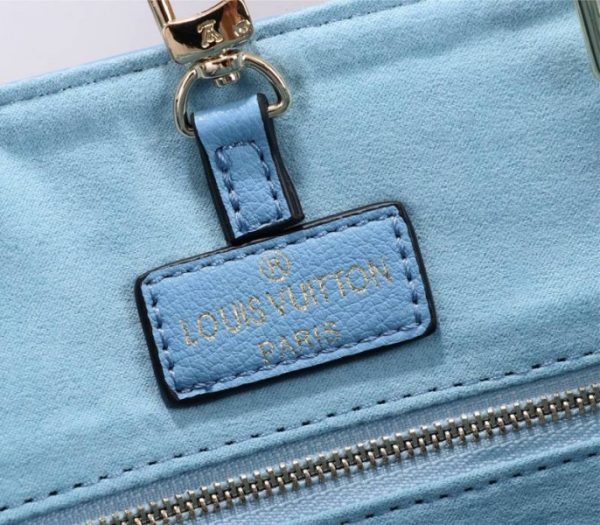 Replica Louis Vuitton Monogram Empreinte Leather Onthego MM Bag In Summer Blue - Image 6