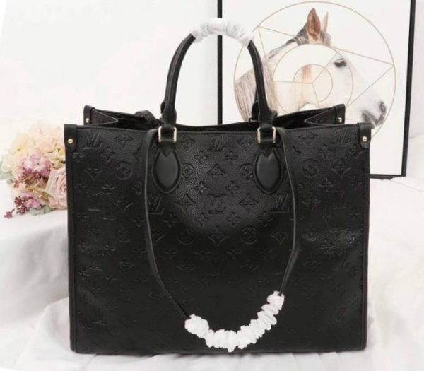 Replica Louis Vuitton Monogram Empreinte Onthego GM Tote In Black