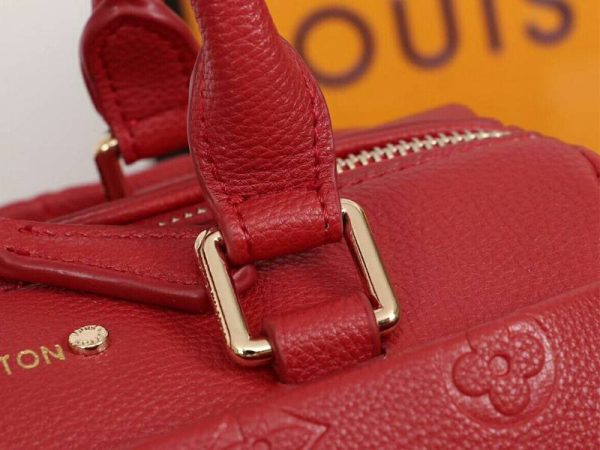 Replica Louis Vuitton Monogram Empreinte Speedy Bandouliere 25 Handbag In Red - Image 7