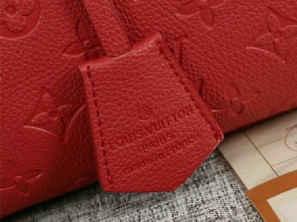 Replica Louis Vuitton Monogram Empreinte Speedy Bandouliere 25 Handbag In Red - Image 9