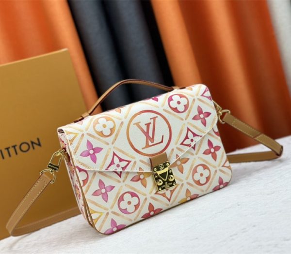 Replica Louis Vuitton LV By The Pool Monogram Tiles Canvas Metis Handbag In Coral - Image 2