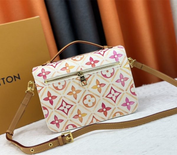 Replica Louis Vuitton LV By The Pool Monogram Tiles Canvas Metis Handbag In Coral - Image 3