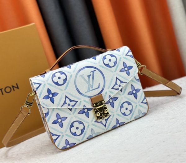 Replica Louis Vuitton LV By The Pool Monogram Tiles Canvas Metis Handbag In Lagoon Blue - Image 2