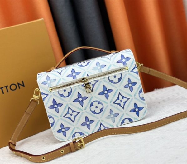 Replica Louis Vuitton LV By The Pool Monogram Tiles Canvas Metis Handbag In Lagoon Blue - Image 3