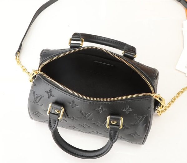 Replica Louis Vuitton Other Leathers Speedy Bandouliere 20 Handbag In Black - Image 8