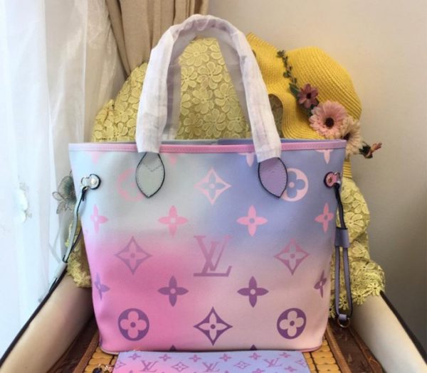 Replica Louis Vuitton Spring 2022 Neverfull MM Tote In Sunrise Pastel - Image 3