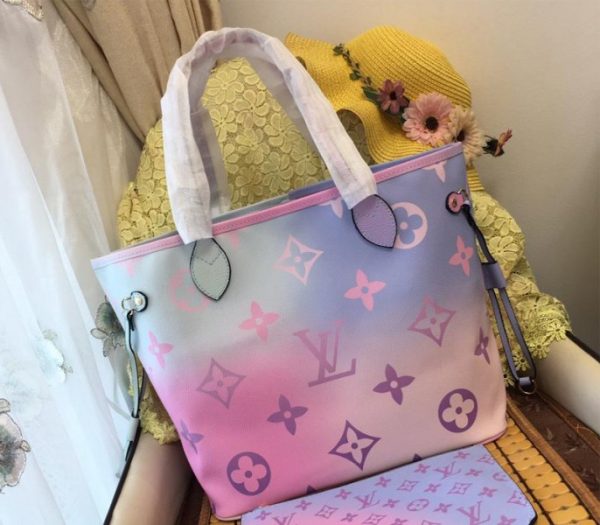 Replica Louis Vuitton Spring 2022 Neverfull MM Tote In Sunrise Pastel - Image 4