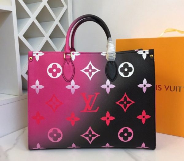 Replica Louis Vuitton Spring 2022 Onthego GM Tote In Midnight Fuchsia