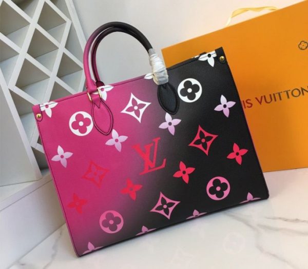 Replica Louis Vuitton Spring 2022 Onthego GM Tote In Midnight Fuchsia - Image 2